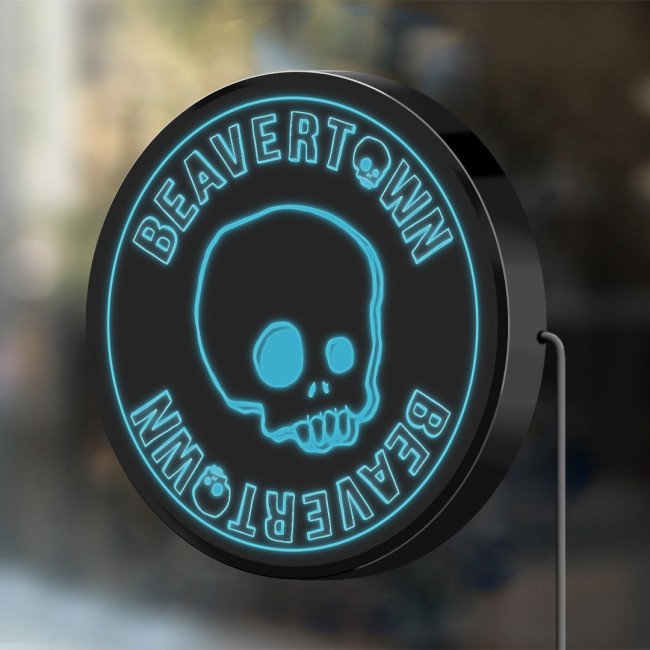 Beavertown Skull Neon Effect Sign