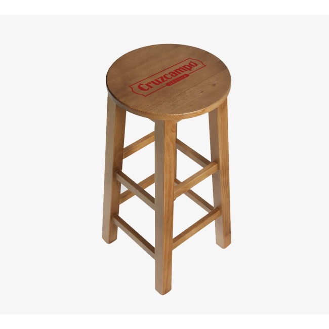 Cruzcampo Wooden Stool