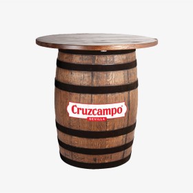 Cruzcampo Wooden Barrel Table