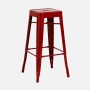 Cruzcampo Red Metal Stool - Mid-height