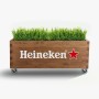 Heineken Wooden Planter with Casters