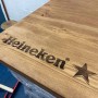 Heineken 2m Wooden Table